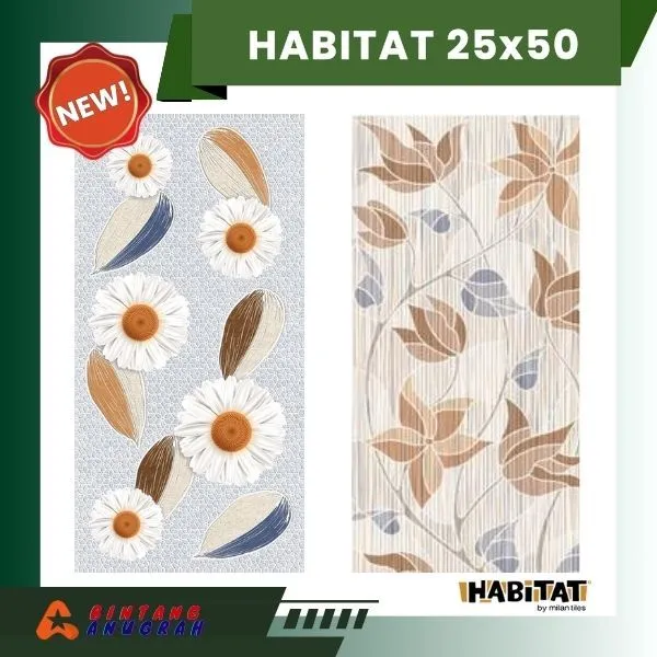 Toko Bintang Anugrah Keramik, Toko Bangunan Murah Pekanbaru / Agen Keramik Pekanbaru / Keramik HABITAT 50x50 / Keramik Dinding HABITAT 25x50 / Harga HABITAT CERAMICS / Motif motif Keramik Terlaris / Toko Keramik Pekanbaru