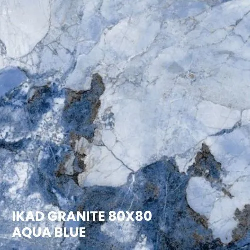 IKAD GRANITE 80X80 - AQUA BLUE