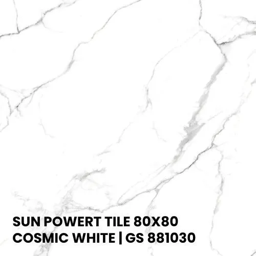 SUN POWERT TILE 80X80 - COSMIC WHITE | GS 881030