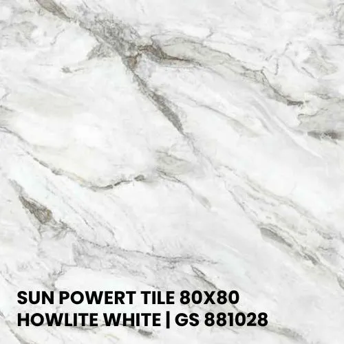 SUN POWERT TILE 80X80 - HOWLITE WHITE | GS 881028