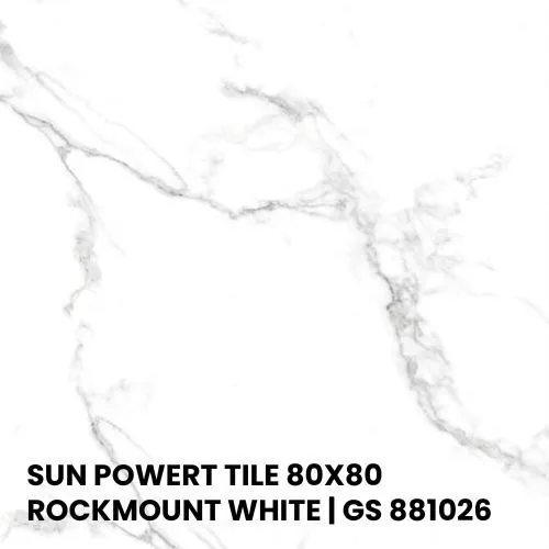 SUN POWERT TILE 80X80 - ROCKMOUNT WHITE | GS 881026