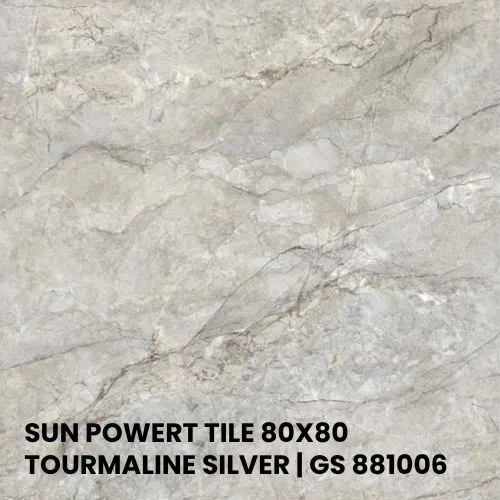 SUN POWERT TILE 80X80 - TOURMALINE SILVER | GS 881006