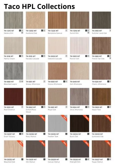 HPL Taco Motif kayu (Woodgrain)